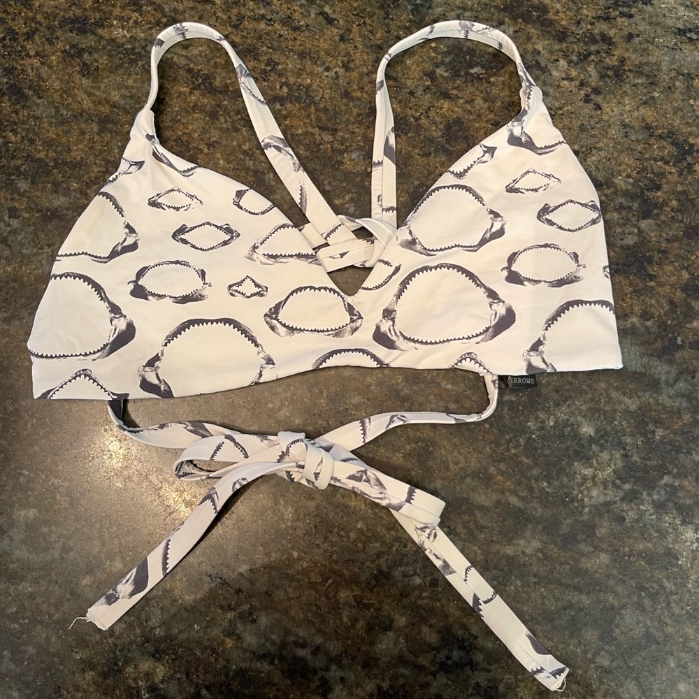 Boys + Arrows Shark Jaws Bikini Top
